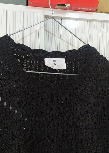xl Beden Siyah Örgü Kadın Süveter
