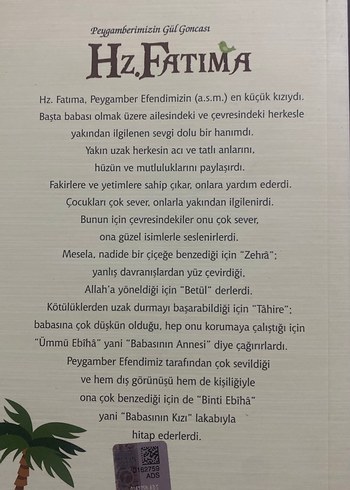 Hz. Fatıma - Peygamberimizin Mutlu Yuvası