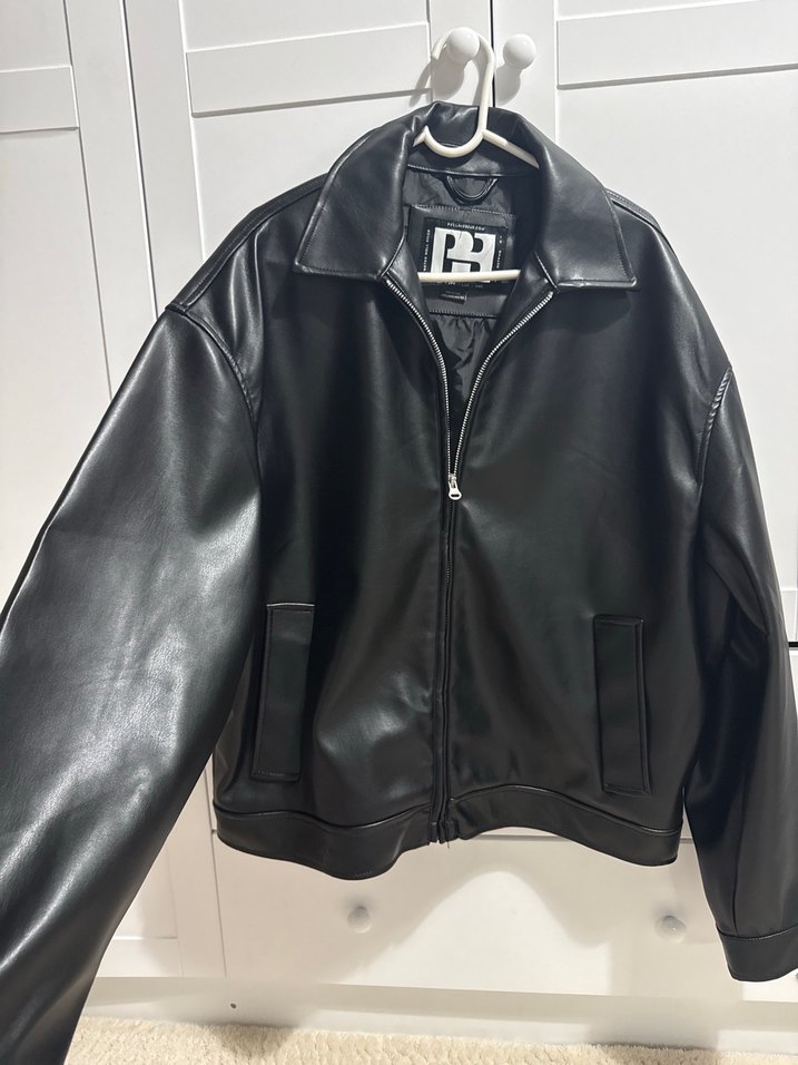 Siyah Deri Fermuarlı Erkek Deri Ceket - Görsel 2