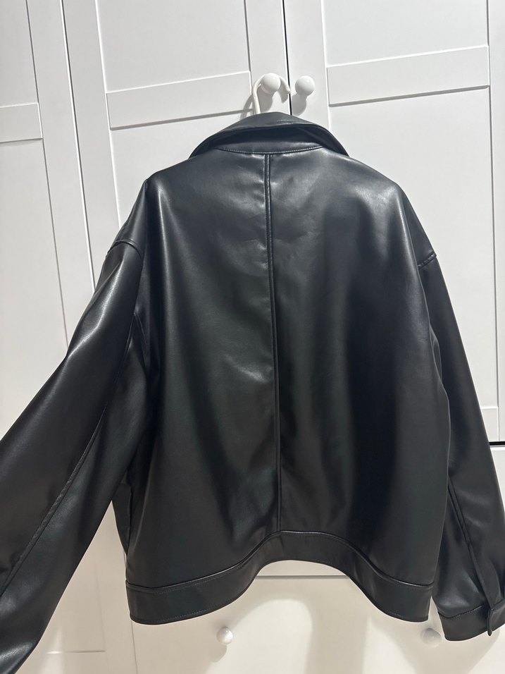 Siyah Deri Fermuarlı Erkek Deri Ceket - Görsel 3