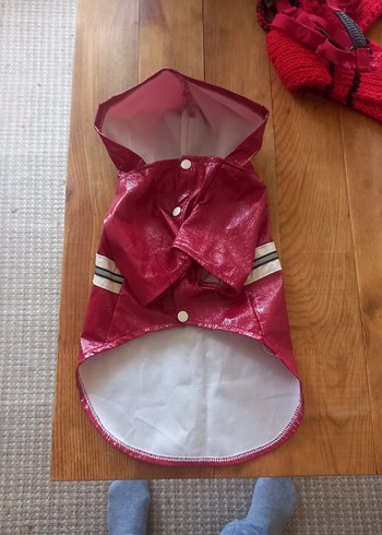 Kırmızı Siyah Kapüşonlu Gotik Köpek Kıyafeti - Görsel 13