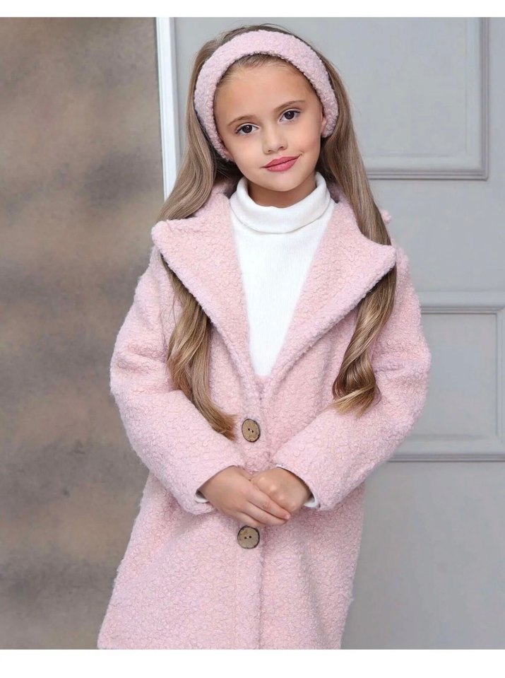 Komple etekli ceketli peluş çocuk Takım - Görsel 2