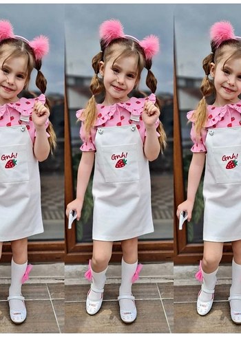 Gömlekli salopet elbise takım - Görsel 2