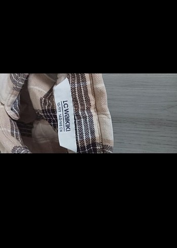 erkek çocuk Bej Ekose Gömlek - Görsel 2