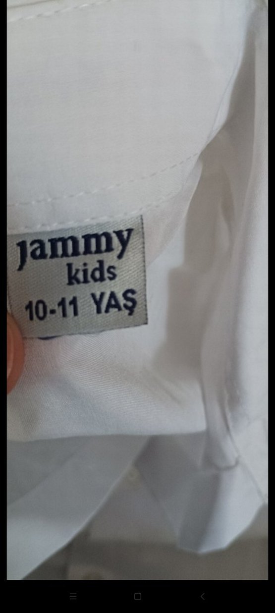 Erkek çocuk Beyaz Klasik Keten Gömlek - Görsel 2