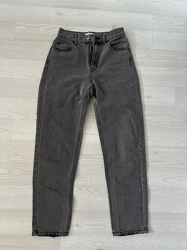 Bershka antrasit geri boyfriend kot pantolon