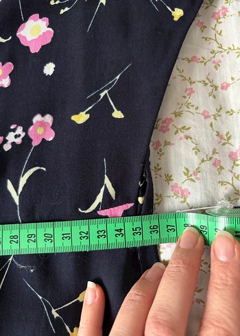 Çiçek Desenli Midi Kadın Elbise - Görsel 4