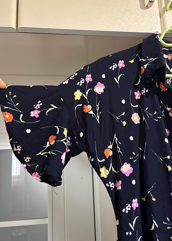 Çiçek Desenli Midi Kadın Elbise - Görsel 2