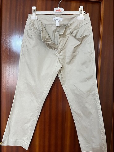 Mango krem rengi pantolon
