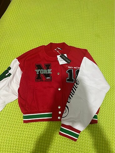 kırmızı kolej ceketi - Görsel 6