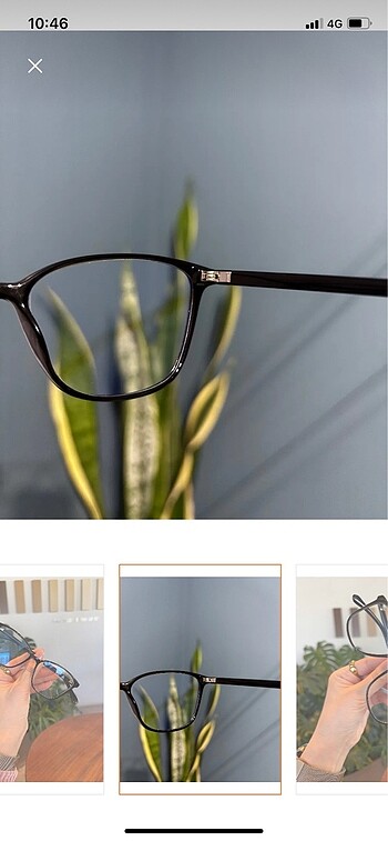 Siyah cat eye mavi korumalı gözlük - Görsel 5