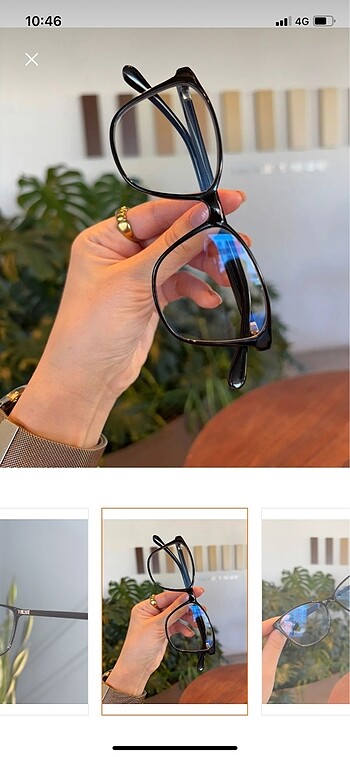 Siyah cat eye mavi korumalı gözlük - Görsel 6