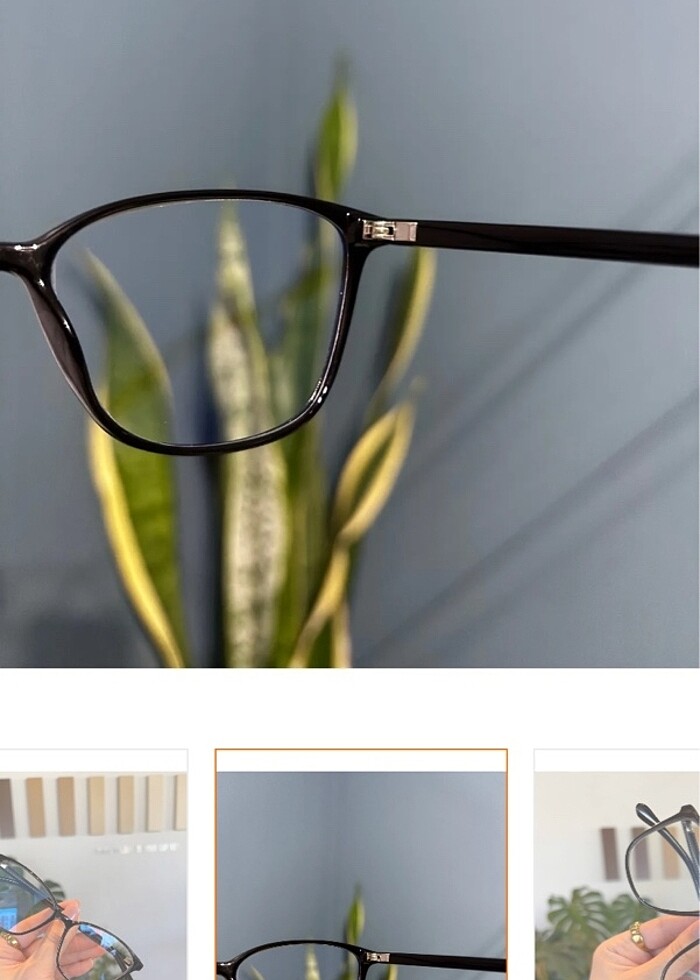 Siyah cat eye mavi korumalı gözlük - Görsel 5