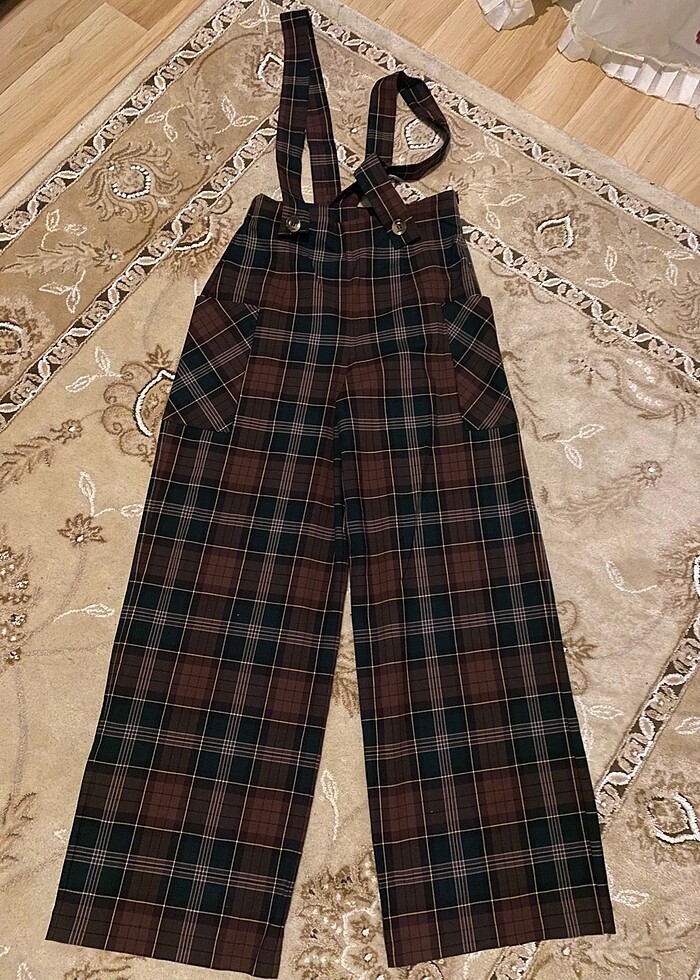 trendyolmilla ekoseli tulum - Görsel 2