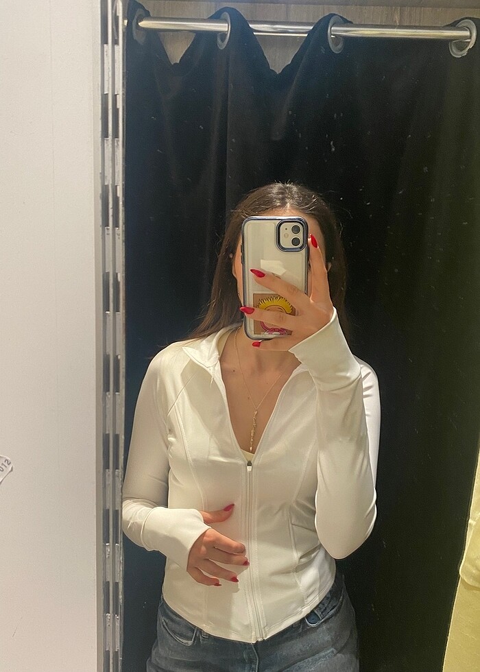 fermuarlı parmak detay ceket - Görsel 2