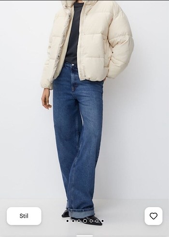 Pembe Midi Şişme Kadın Mont - Görsel 4