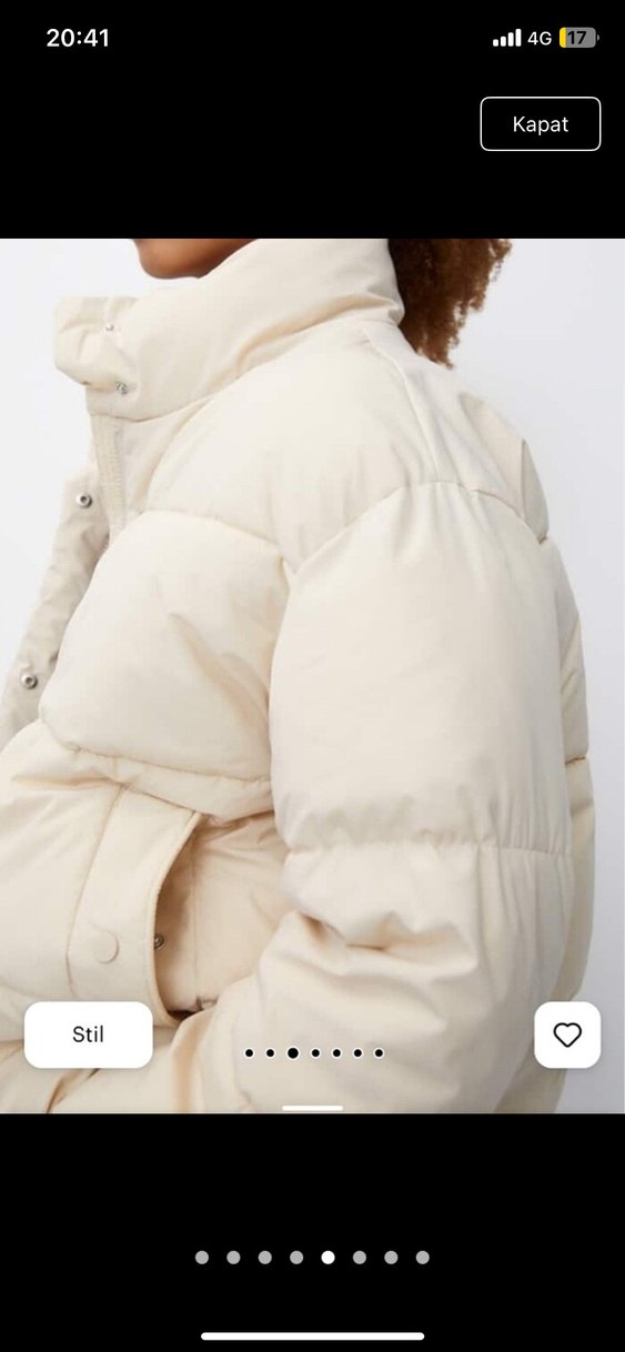 Pembe Midi Şişme Kadın Mont - Görsel 5