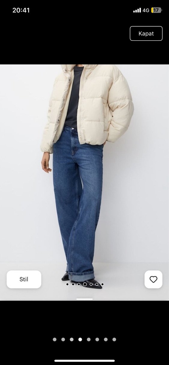 Pembe Midi Şişme Kadın Mont - Görsel 4