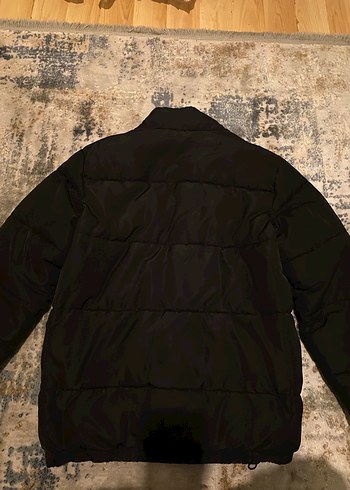 çıtçıtlı siyah şişme mont defacto - Görsel 4