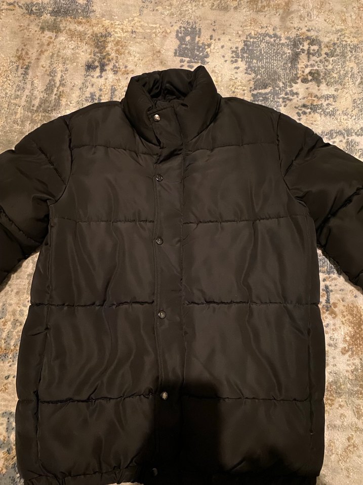 çıtçıtlı siyah şişme mont defacto - Görsel 5