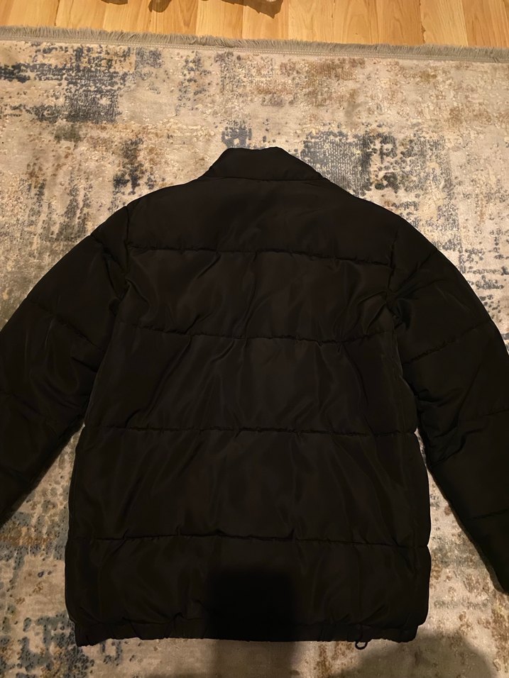 çıtçıtlı siyah şişme mont defacto - Görsel 4