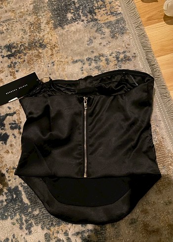 Siyah Straplez Kadın korse bershka - Görsel 4