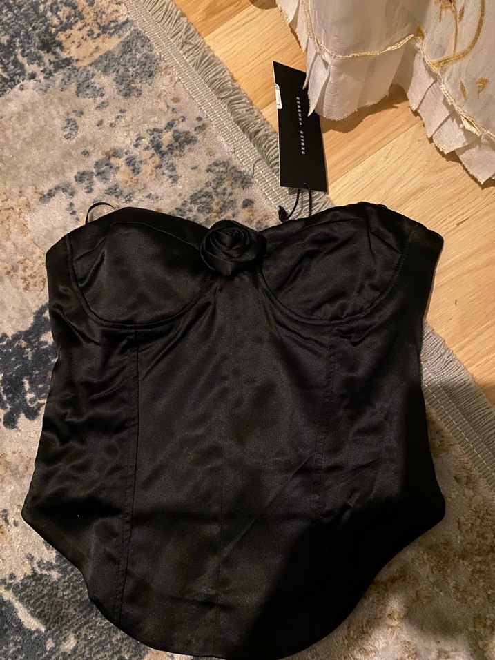 Siyah Straplez Kadın korse bershka - Görsel 3