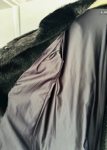 Kadın siyah kısa kürk - Görsel 3