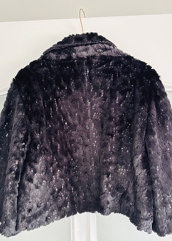 Siyah Kürklü Midi Kadın Ceket - Görsel 2