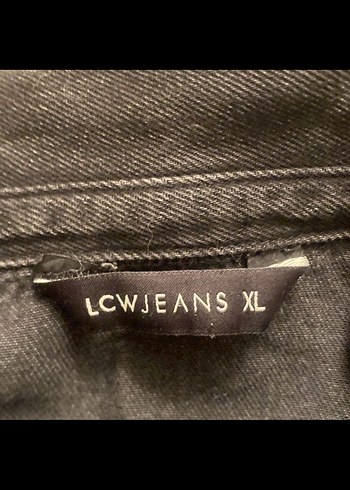 Düğmeli Siyah Kadın Denim Ceket füme - Görsel 5