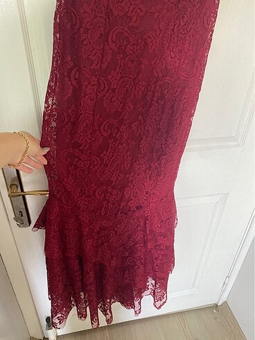 38 Beden bordo Renk Abiye elbise