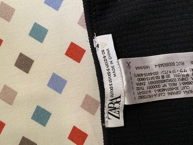s Beden siyah Renk Zara uzun kollu crop
