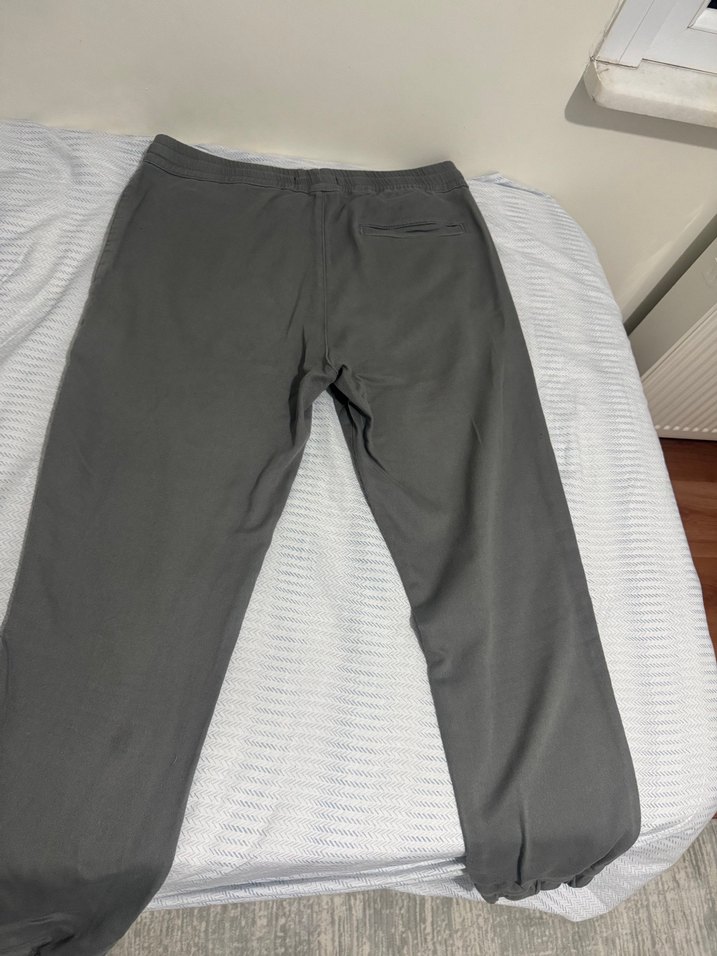 Gri Rahat Kesim Erkek Keten Pantolon - Görsel 3