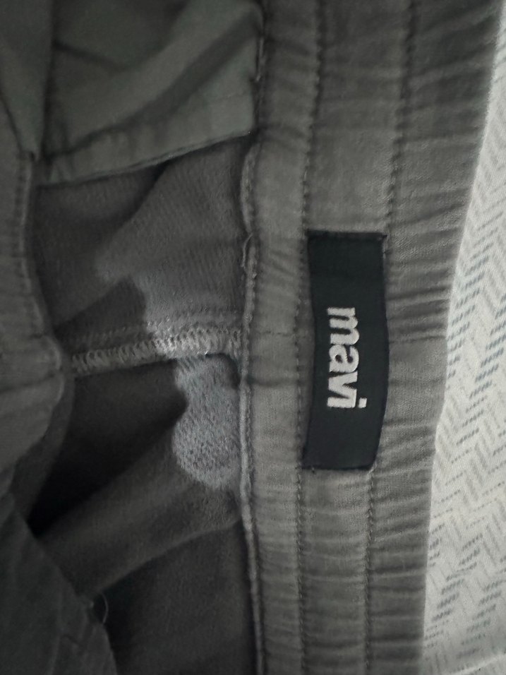 Gri Rahat Kesim Erkek Keten Pantolon - Görsel 2