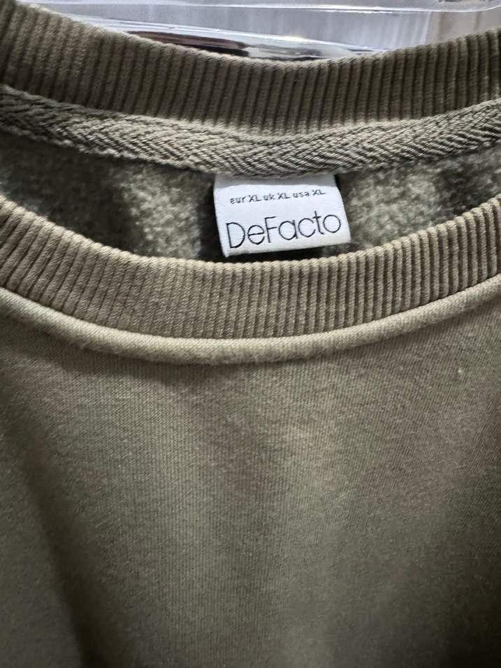 Erkek Haki Oversize Sweatshirt - Görsel 2