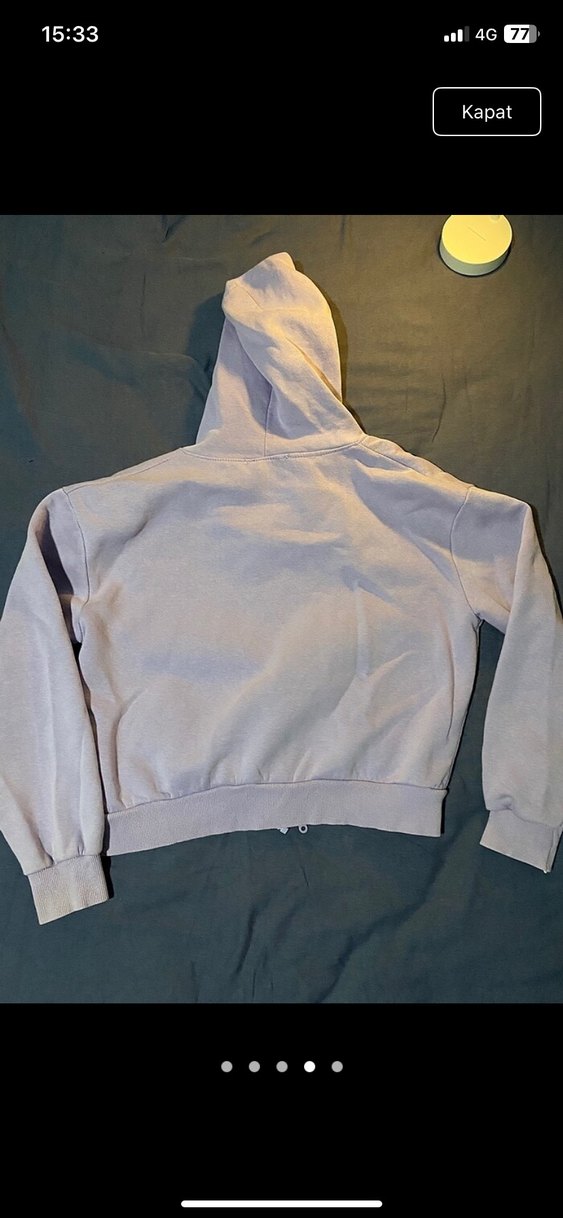 Fermuarlı Kadın Sweatshirt Kapüşonlu - Görsel 4