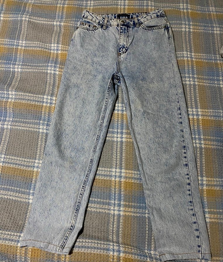 Kadın Açık Mavi Tie-Dye Midi Denim Pantolon - Görsel 3
