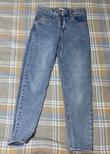 Kadın Lacivert Batik Desenli Denim Pantolon - Görsel 3