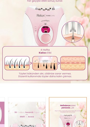 Relux Pembe Seramik Disk Epilatör - Görsel 3