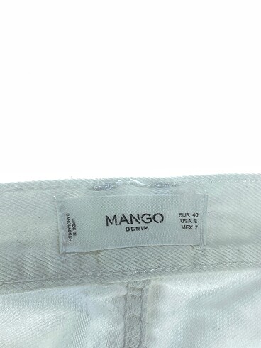 40 Beden beyaz Renk Mango Mini Şort %70 İndirimli.