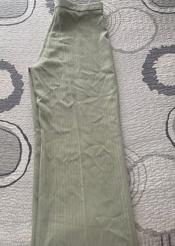 Kadın Keten Pilili Kumaş Pantolon - Görsel 2