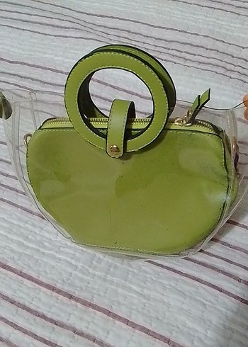 Yeşil Yılan Desenli Mini Çanta - Görsel 7