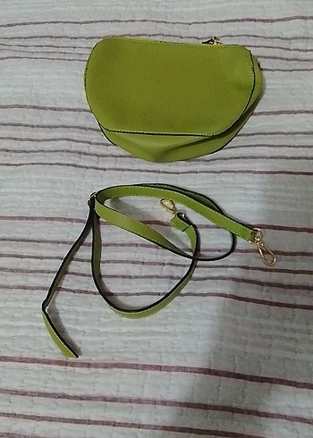 Yeşil Yılan Desenli Mini Çanta - Görsel 4