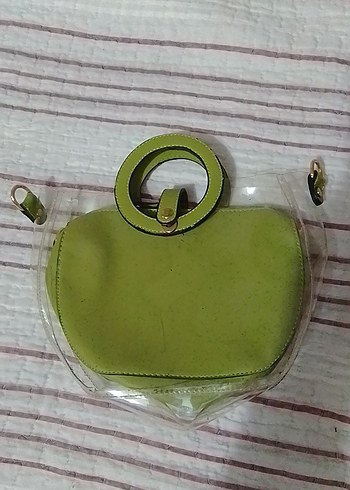 Yeşil Yılan Desenli Mini Çanta - Görsel 2