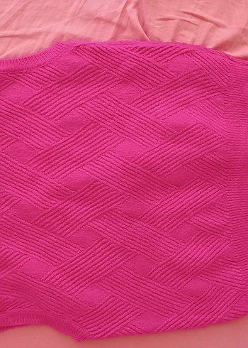 Pembe Örgü Kadın Süveter
