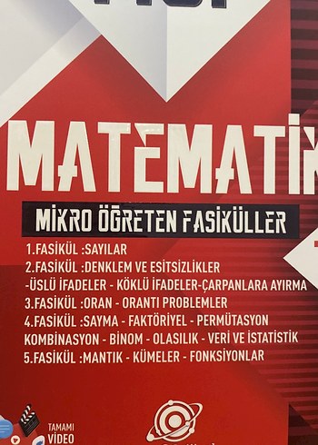 Beden Orijinal Mikro TYT Matematik Öğreten Fasiküller