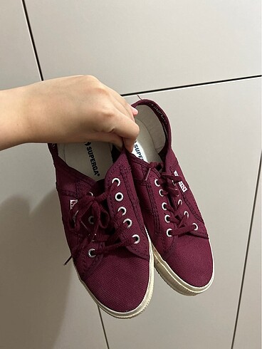 40 Beden bordo Renk Superga Spor Ayakkabı