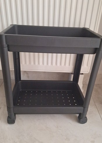 Ikea Tezgah alti tekerlekli 2katli raf