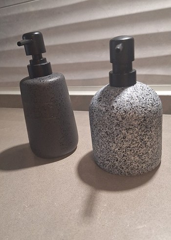 Mermer Görünümlü Sıvı Sabunluk Seti