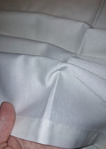 İşlemeli Parlak Beyaz pamuk saten carsaf yastik - Görsel 6